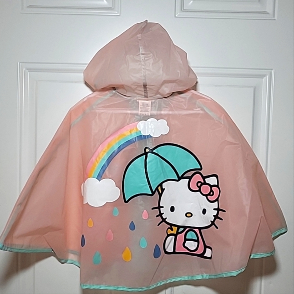 Hello Kitty By Sanrio Hooded Rain Poncho, Toddler Size 3T